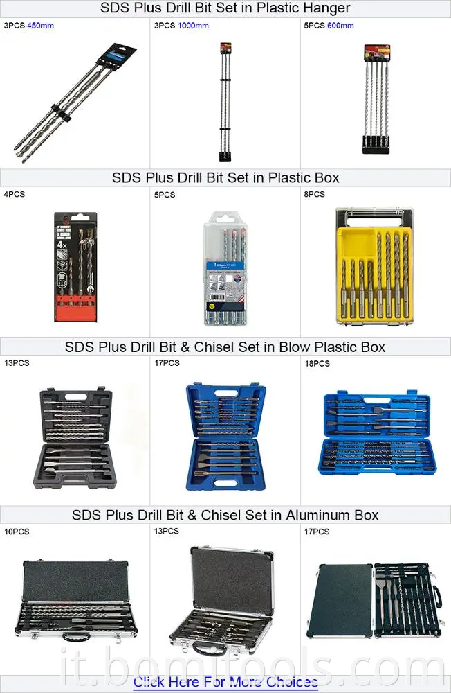 Liquidazione Punte da trapano HSS Strumento di fabbrica Personalizzato 1/4 Tip S4 Flute SDS Plus Drill Bit